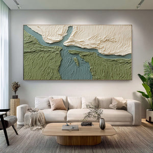 Minimalist Green White Study | VelraArt #CZ 020