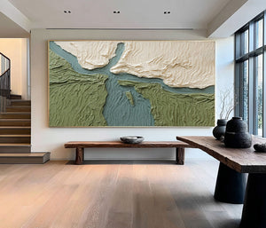 Minimalist Green White Study | VelraArt #CZ 020