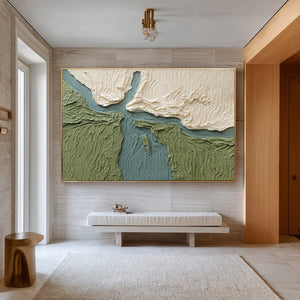 Minimalist Green White Study | VelraArt #CZ 020