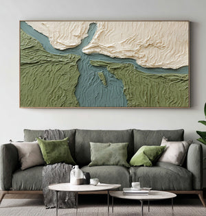 Minimalist Green White Study | VelraArt #CZ 020