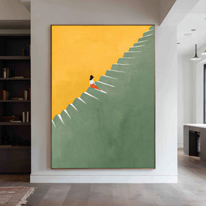 Vibrant Large Steps to Success Canvas | VelraArt #CZ 010