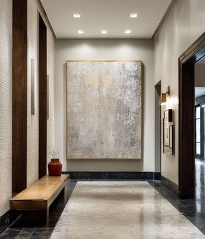 Large Minimalist Neutral Abstract Canvas Wall Art #VRA 179