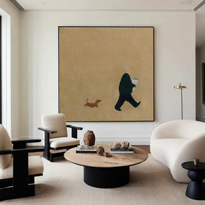 Warm Tone Human Dog Canvas | VelraArt #CZ 023