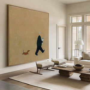 Warm Tone Human Dog Canvas | VelraArt #CZ 023